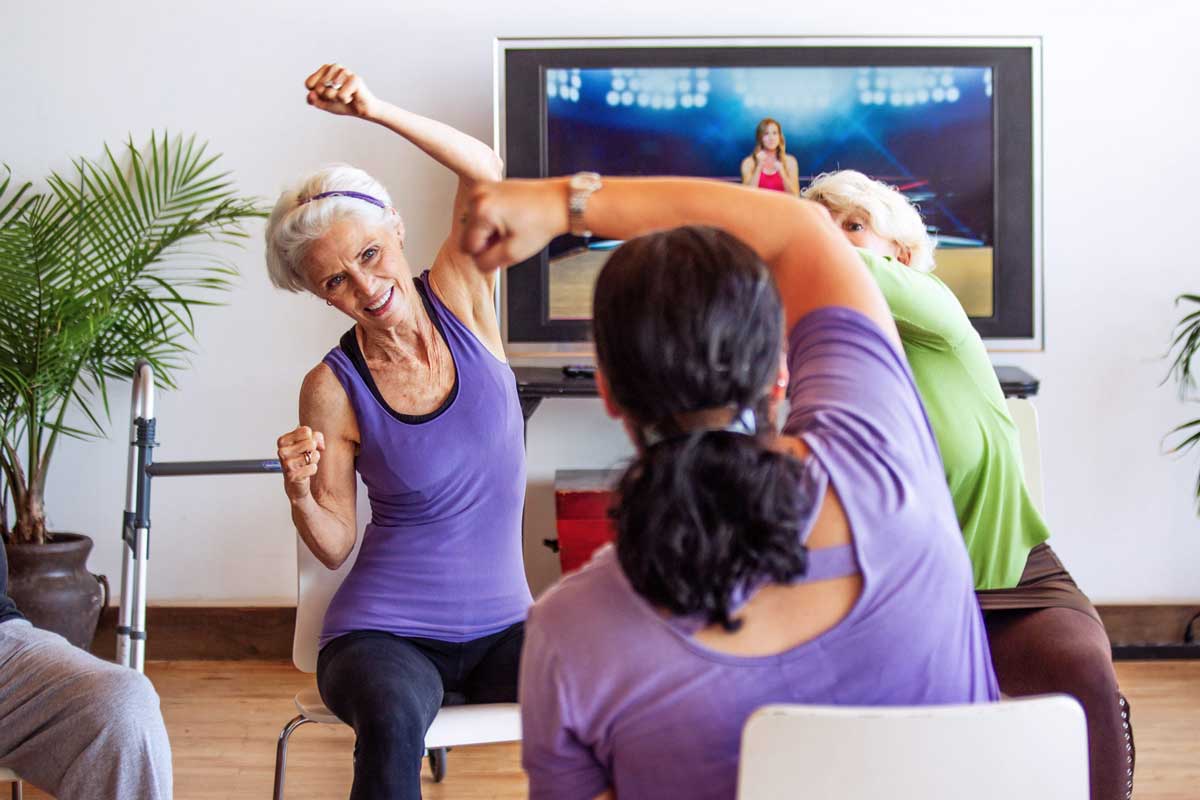Older women exercising
